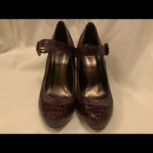 🌺 SEXY SNAKE 🐍 SKIN LOOK HEELS,DOUBLE BUCKLE 💝 - Picture 3 of 9